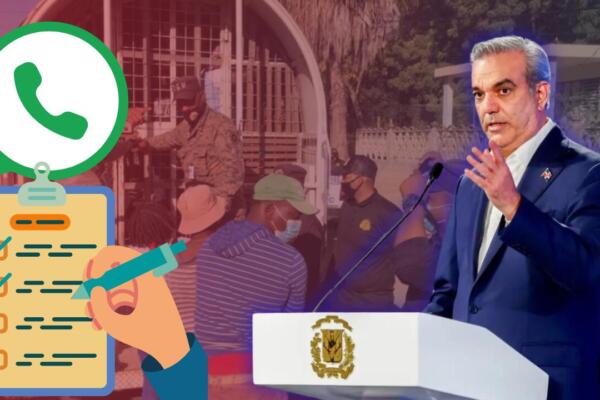 El presidente Luis Abinader preguntó a la población, a través de su canal de WhatsApp, si está de acuerdo con sus medidas migratorias. Foto: CDN Digital