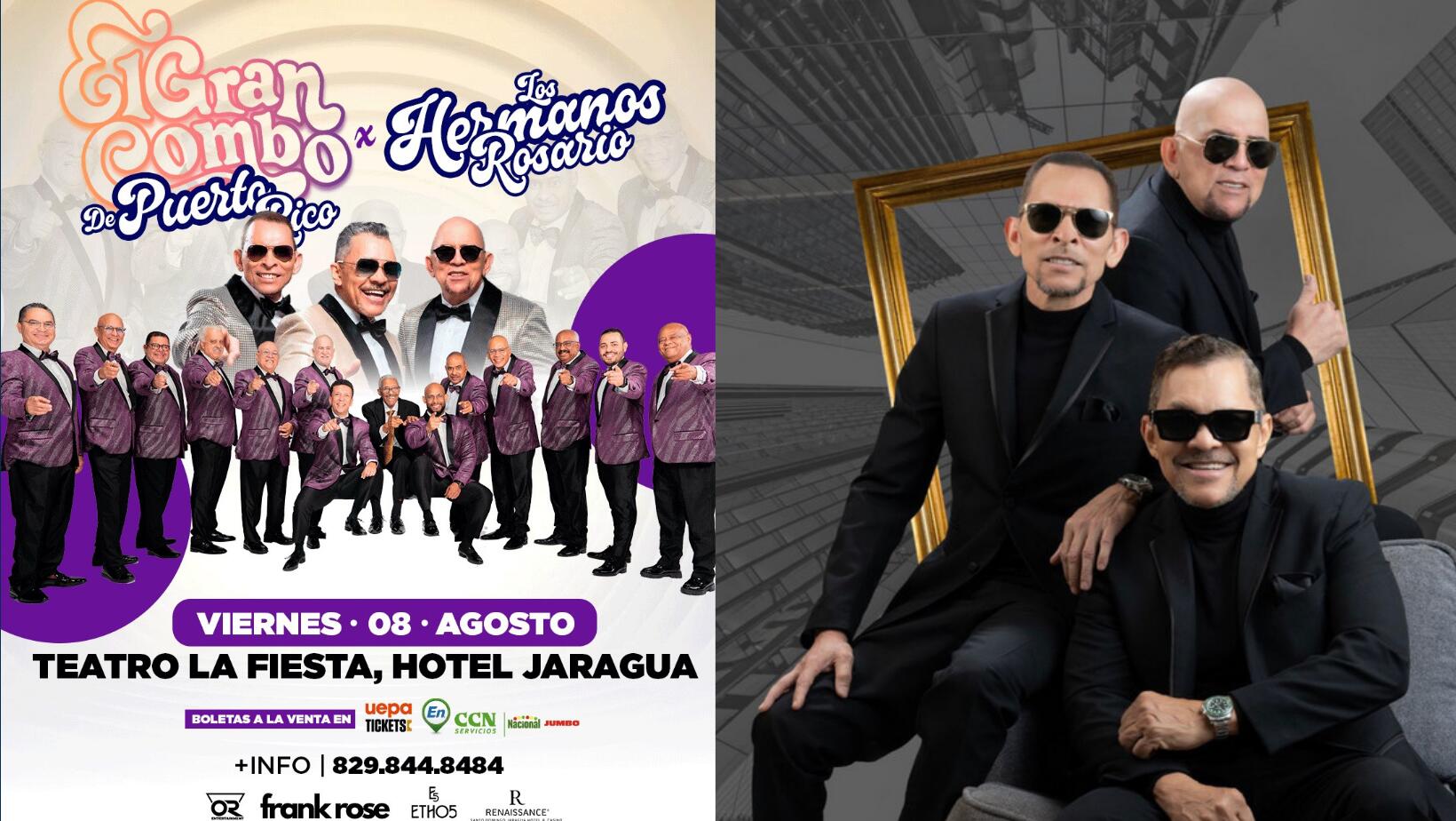 El Gran Combo y Los Hermanos Rosario se unen en una noche histórica en el Hotel Jaragua