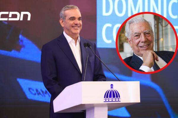 Luis Abinader dijo que el proceso de otorgamiento de la nacionalidad dominicana a Mario Vargas Llosa quedó en pausa por razones personales. Foto: CDN Digital