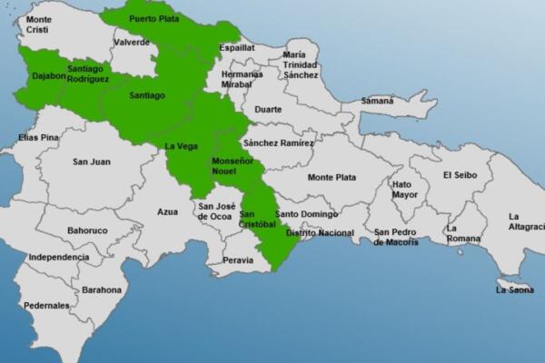 COE eleva a siete las provincias en alerta verde por lluvias