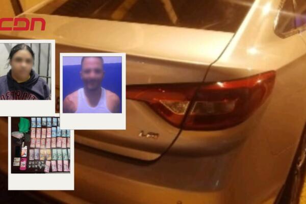 Mujer y hombre arrestados durante operativo llevado a cabo en Moca. 