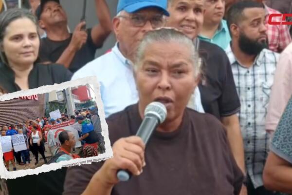 Los manifestantes exigen la terminación y asfaltado de sus calles.