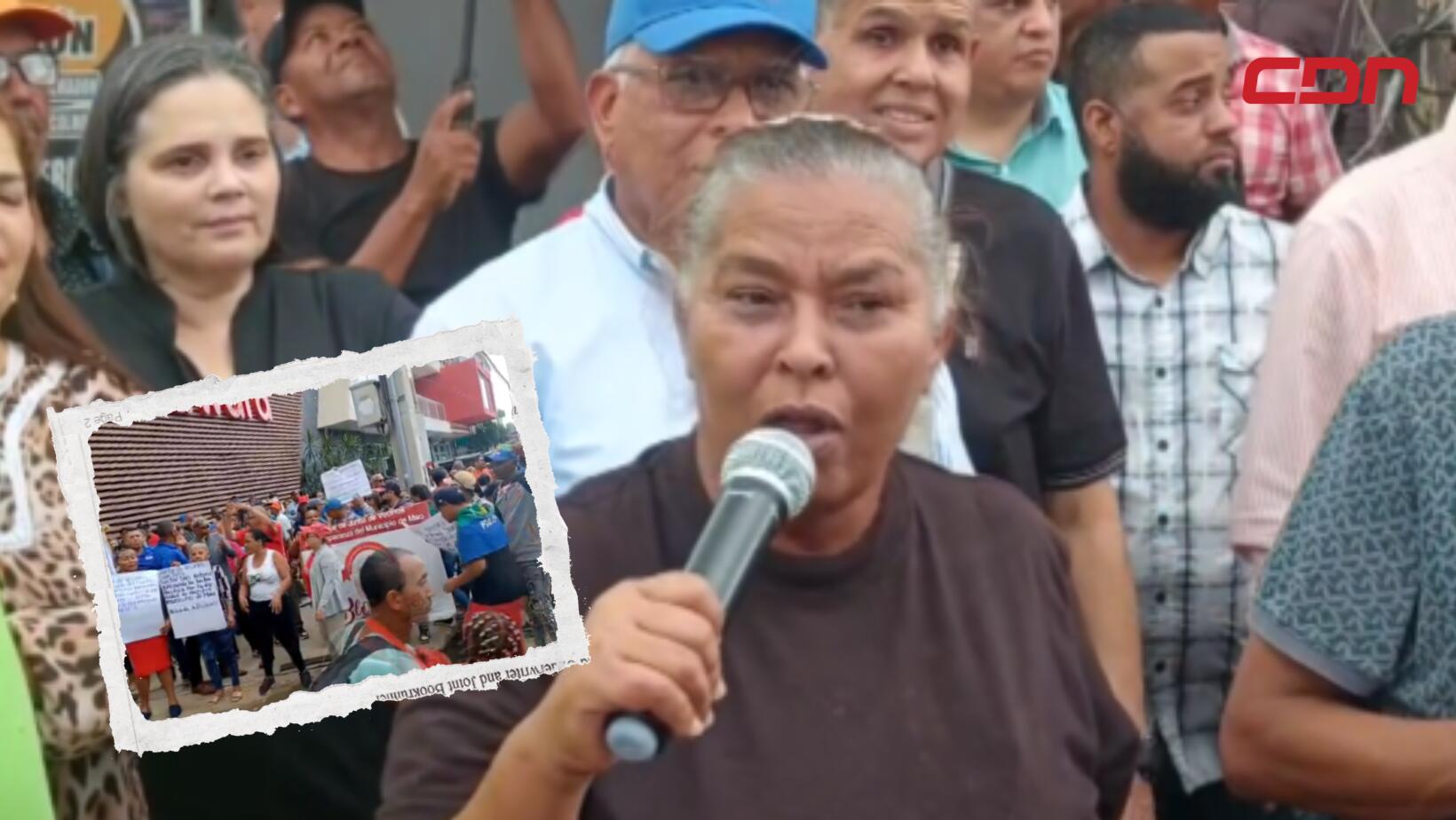 Manifestacion en Mao en reclamo de arreglo de calles