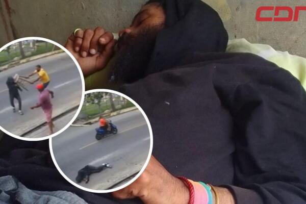 Nelvin Rafael se encuentra postrado en una cama en su hogar tras el fuerte golpe recibido. 