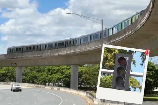 Imágenes del tren de Puerto Rico detenido durante apagón.