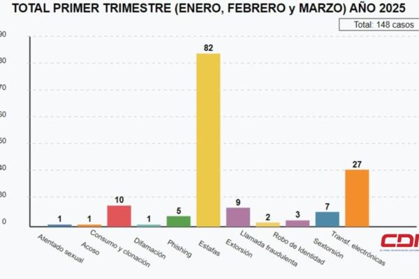Policía Cibernética ha apresado 148 personas por delitos tecnológicos durante el 2025. (Foto, fuente externa)