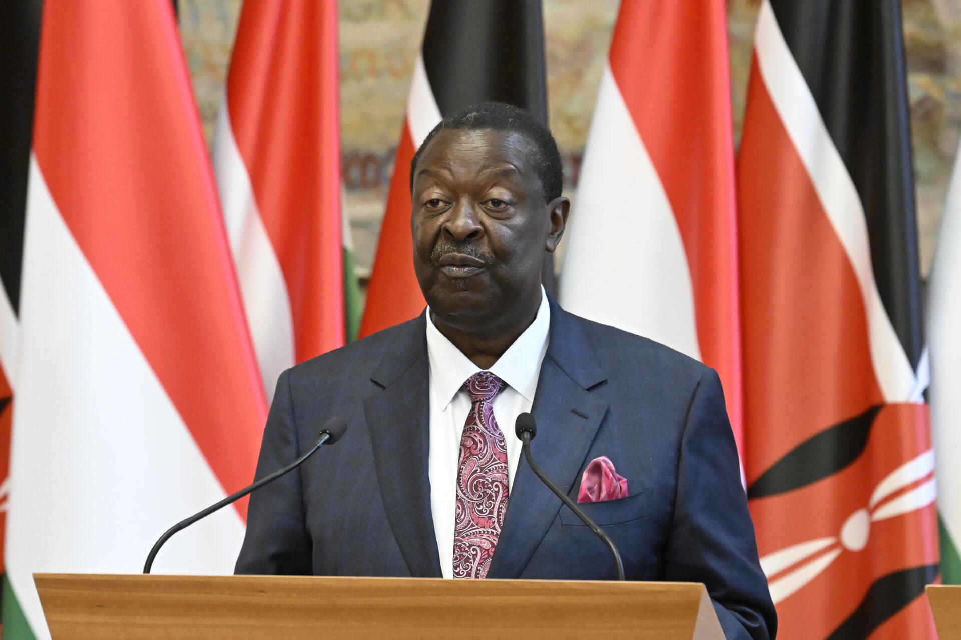 Fotografía de archivo del ministro de Exteriores de Kenia, Musalia Mudavadi