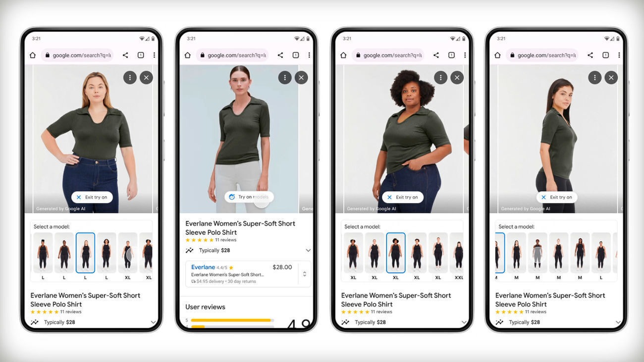 Así podrás probarte ropa virtualmente con la nueva IA de Google