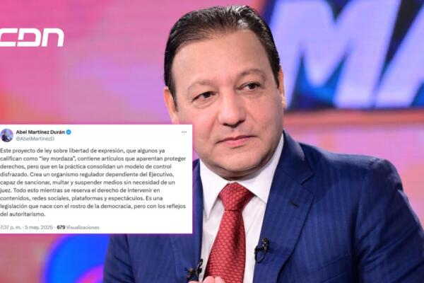 Abel Martínez, excandidato presidencial del PLD, dijo que el proyecto de ley sobre libertad de expresión 