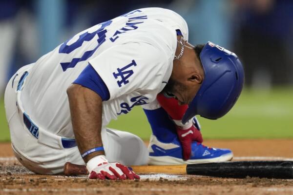 La resonancia magnética de Hernández mostró una distensión de primer grado en el aductor, según el mánager Dave Roberts