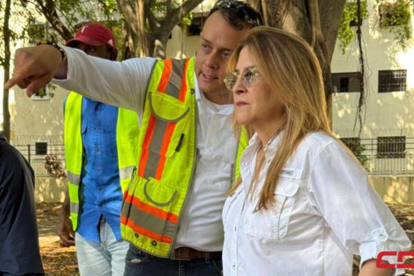 Carolina Mejía recorrió varios puntos para supervisar personalmente los trabajos que se han estado realizando para mitigar los efectos de la vaguada 