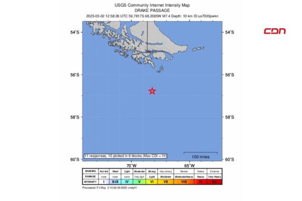 Chile anula alerta de tsunami en la Antártida, pero mantiene la precaución en Magallanes