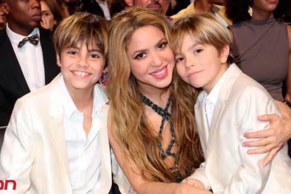 La artista colombiana Shakira y sus hijos, Milan y Sasha. Foto: Fuente externa