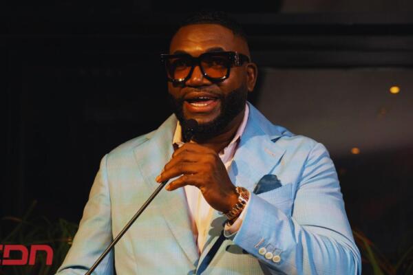 El ex jugador de grandes ligas y salón de la fama David Ortiz durante el lanzamiento de su Ron Ozama. Foto: Fuente externa 