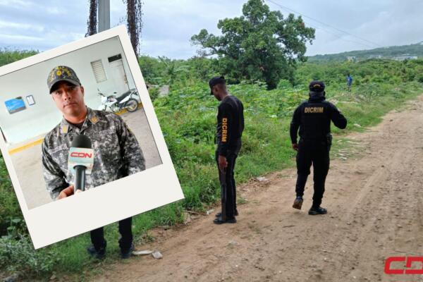 Dicrim inspecciona escena donde fue herido de bala raso de la Policía que luego falleció en Barahona