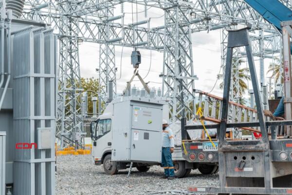 Edesur construye un campo de distribución en subestación de Pedernales. (foto, fuente externa)