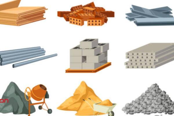 Algunos materiales de contrucción.