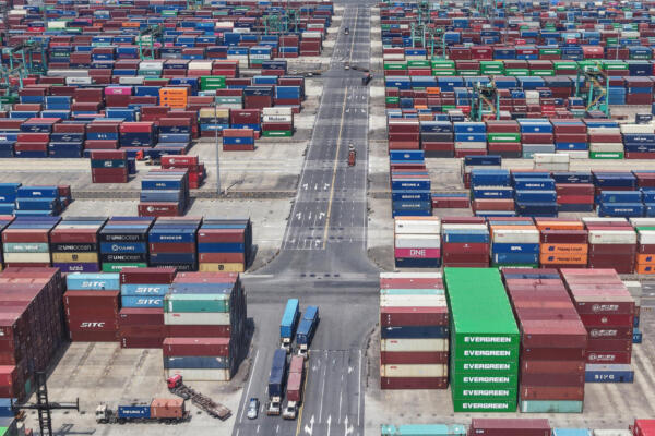 Contenedores de China. Foto: AFP