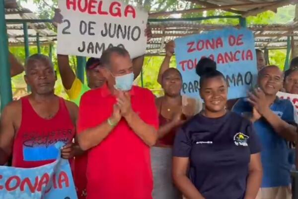 Protesta en Jamao al Norte en reclamo de habilitación oficial de una zona de tolerancia en el Río de la Represa.