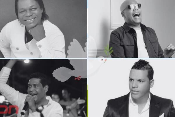 Destacados merengueros dominicanos; Félix Cumbé, Diómedes Núñez, Rubby Pérez y Franklin The Boss. Foto: CDN Digital 