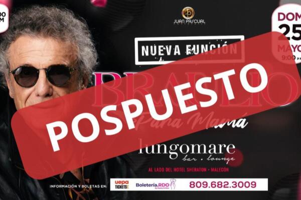 Posponen concierto del cantante español Braulio