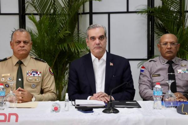 El presidente Luis Abinader durante la reunión de seguimiento al Plan de Seguridad Ciudadana. Foto: Fuente externa 