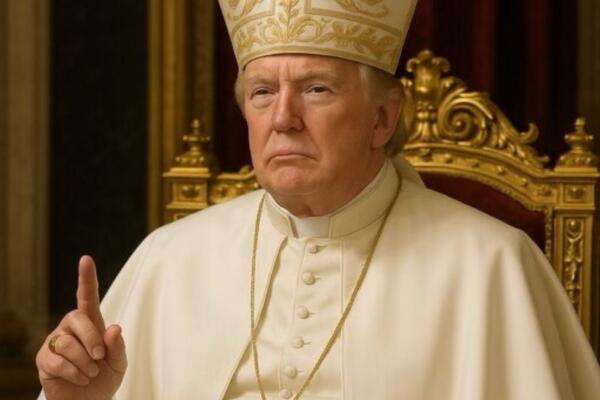 Trump postea en su cuenta de Truth Social una foto vestido de papa