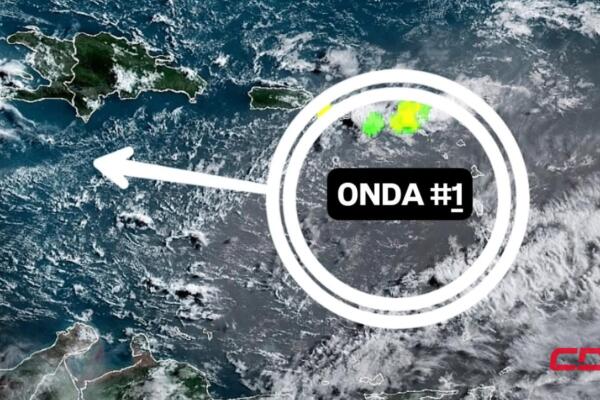 El viernes se prevé la aproximación de la segunda onda tropical, cuyo desarrollo está bajo vigilancia.