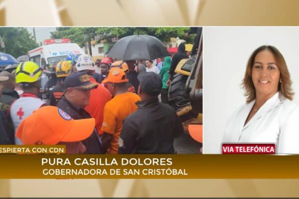 Gobernadora de San Cristóbal asegura nunca se abandonó búsqueda de niña arrastrada por alcantarilla.