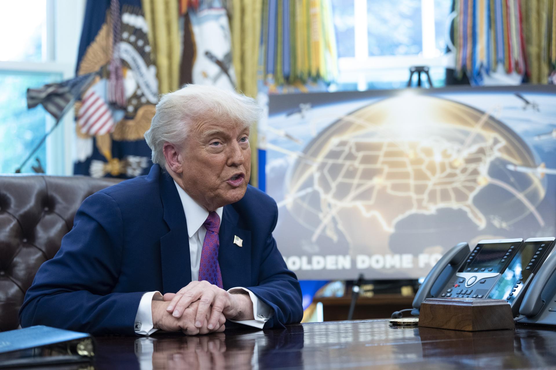 Trump cifra en 175.000 millones el costo total de su 'cúpula dorada.