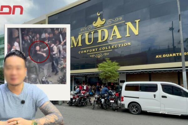 Po Xie, propietario de la tienda Mudan, acusado de agredir personal de Migración. 