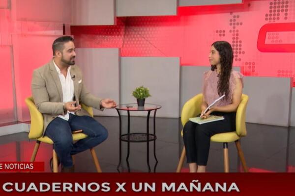 Karla Faxas, una joven emprendedora y fundadora de la iniciativa Cuadernos por un Mañana.