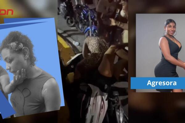 Angélica Almonte, joven agredida por otra con un caso de botella. 