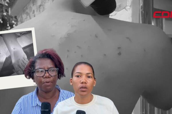 Madre y abuela de joven presuntamente agredido por agentes policiales en Hato Mayor. 