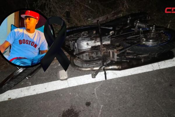 Alexander Reyes, quien murió impactado por vehículo en Barahona. 