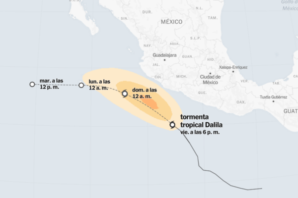 El Servicio Meteorológico Nacional (SMN) advirtió que Dalila avanza y provoca lluvias intensas y oleaje elevado en el Pacífico mexicano. Foto: Fuente Externa