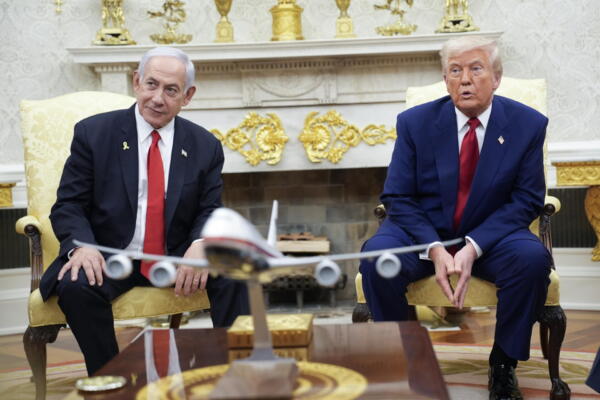 El presidente estadounidense, Donald Trump, y el primer ministro israelí, Benjamín Netanyahu. 