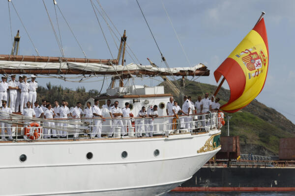 El buque escuela de la Armada española Juan Sebastián de Elcano, en el que viaja la princesa Leonor de Borbón, en una fotografía de archivo.