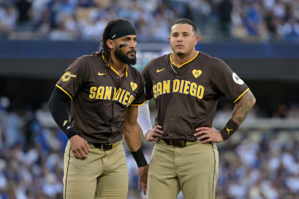 Manny Machado amenaza a los Dodgers por pelotazo a Tatis Jr.