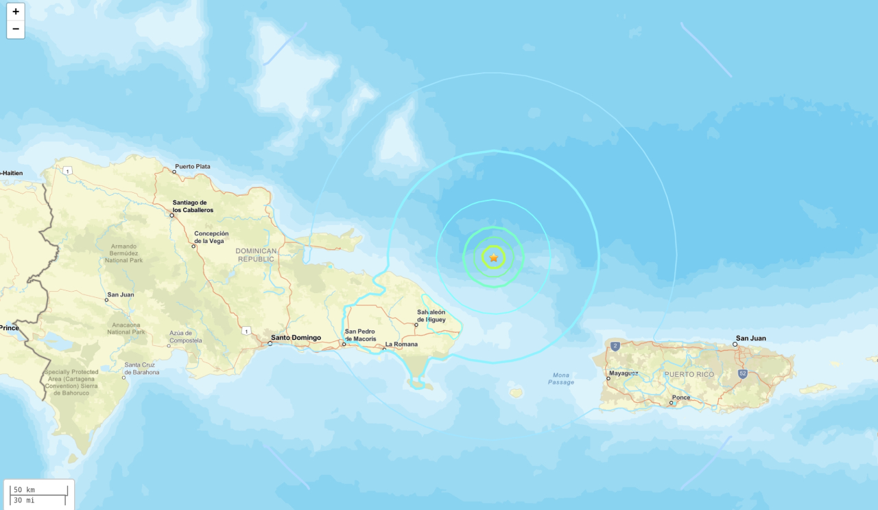Temblor sacudió Santo Domingo y el Este este 23 de junio
