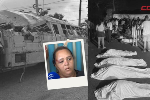 Corina Ventura Sánchez, sobreviviente en accidente en Jamao al Norte. 
