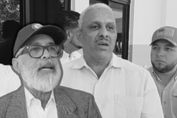 Ángel Martínez y el alcalde del municipio de Laguna Salada, Germán Rodríguez.