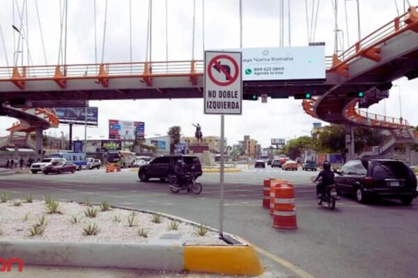 Prohíben giro a la izquierda en distintas intersecciones del GSD. Foto: Fuente externa