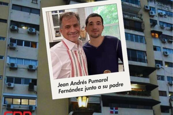 Jean Andrés Pumarol Fernández junto a su padre Guillermo Pumarol. FOTO: fuente externa.