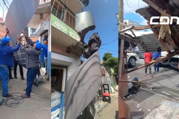 Tras un reportaje de CDN canal 37, el ayuntamiento del Distrito Nacional realiza operativo de rescate de espacio público en el Simón Bolivar. Foto: CDN Digital