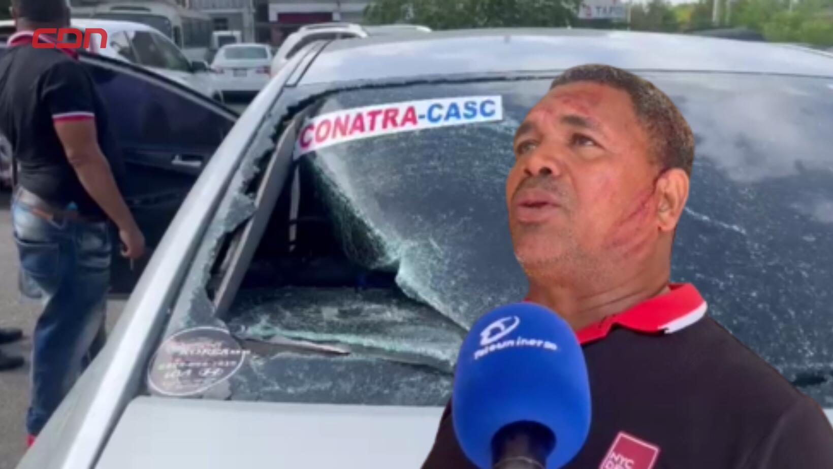 Chofer de ruta de concho denuncia agresión por parte de otros choferes en Santiago