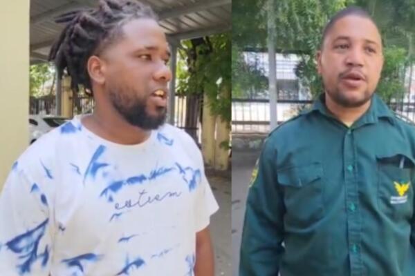 Joven y seguridad asaltados por desconocidos en Santiago. 