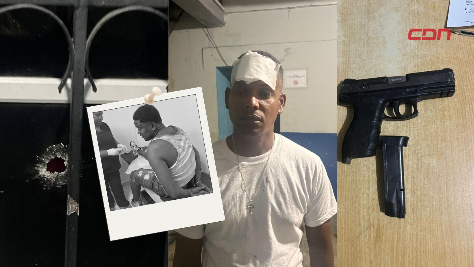 Hombre herido en Villa Altagracia