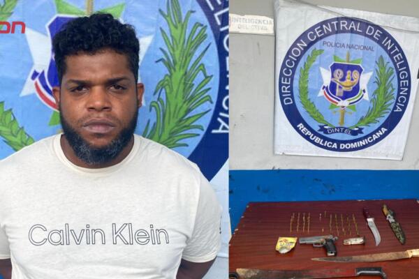 Jetter Emil Rosy Pichardon arrestado durante allanamiento. 