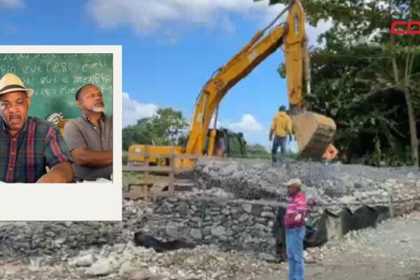 Miembros del Sindicato de Trabajadores de la Construcción en Villa Altagracia.